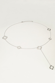 My Jewellery ketting lang met klavertjes zilver