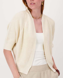 zusss vest met vleermuis mouwen met hart broche off white