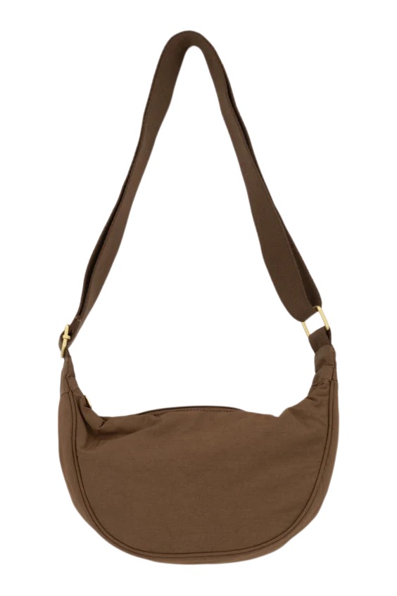 zusss nylon fanny pack chocoladebruin One size