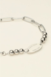 my jewellery armband met bolletjes zilver