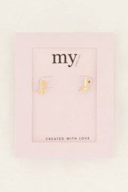 My Jewellery oorbellen | studs met cowboy boots goud*
