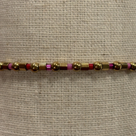 My jewellery stretch armband met kralen goud