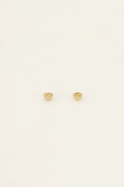 My Jewellery oorbellen | studs hart met middelpunt goud