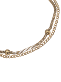 rose en camellia armband dubbel met bolletjes