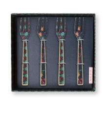 Pip studio set/4 cake forks enamelled berry blues 14.5cm