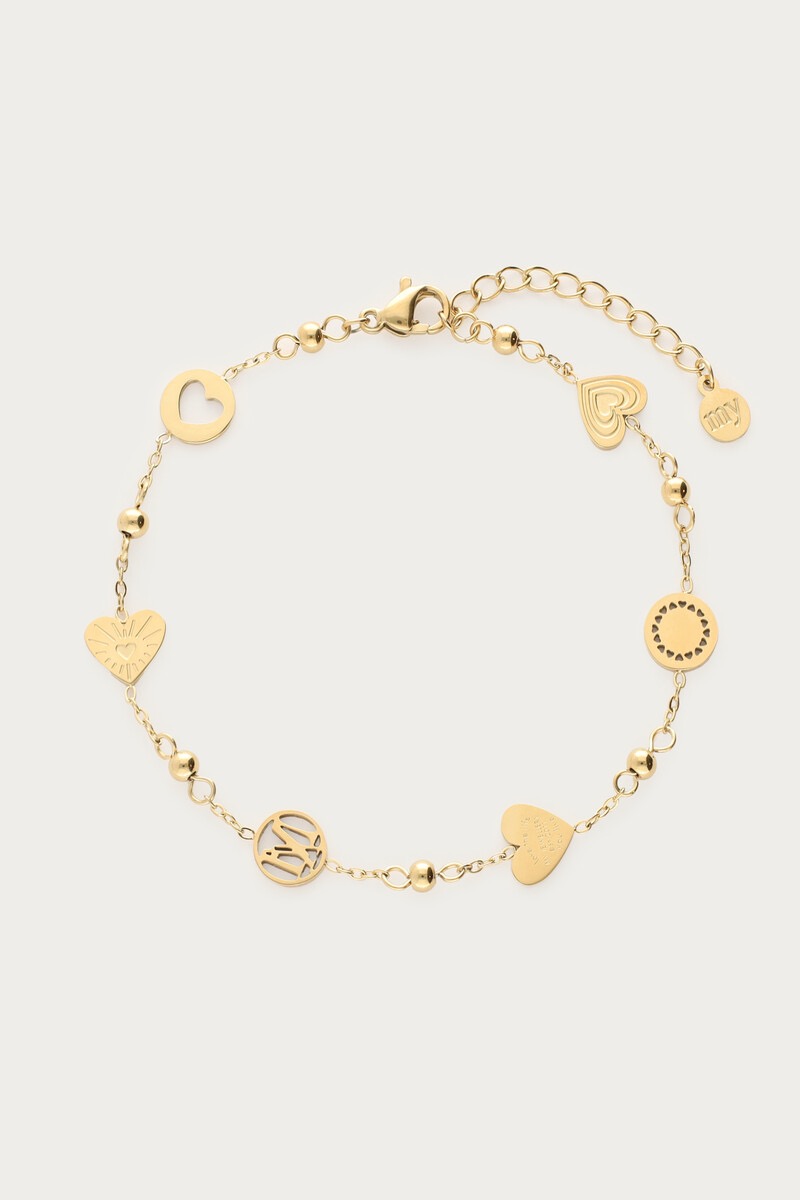 my jewellery Armband met hartjes & bolletjes