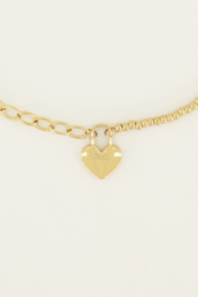 My Jewellery ketting | ketting hartjes slot goud