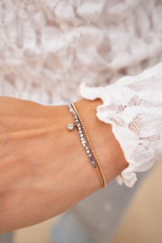 My jewellery armband dubbel met kraaltjes goud