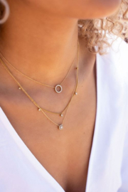 my jewellery ketting | Stras vijf steentjes goud