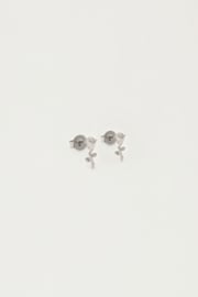 My jewellery oorbellen studs met roos zilver