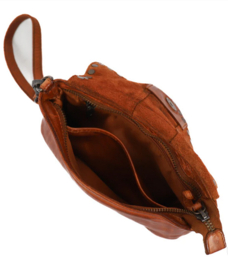Bear Design Schoudertasje met studs 'Pleun' cognac