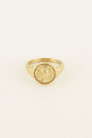 My Jewellery ring | zegelring met munt goud