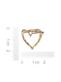 rose en camellia verstelbare ring hart