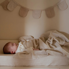 Little Dutch Swaddle Beige streepjes - 120 cm