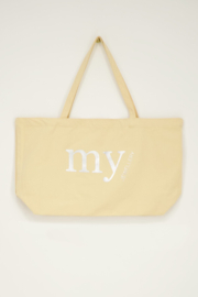 MyJewellery Lichtgele shopper  zilverkleurig