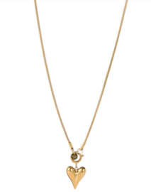 Go Dutch Label ketting Heart Pendant Necklace goud 14K