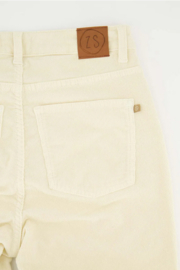 Zusss flared corduroy broek écru
