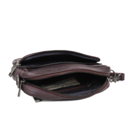 Bear design Unisex schoudertasje 'peggy' mid night plum