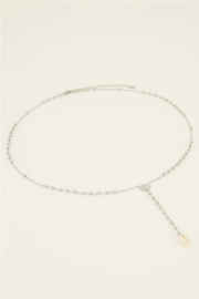 my jewellery ketting | Sunchasers ketting Y-vorm met schelp zilver