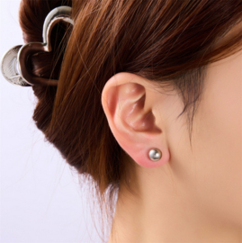 Go dutch label oorbellen Dot 8mm - RH