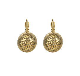 Camps & Camps oorbellen | goud zig zag dormeuses
