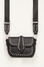 MY Jewellery tas | zwarte schoudertas met zilverkleurige studs