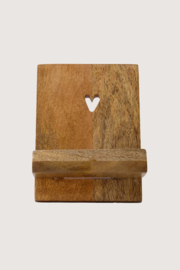 zusss boekenstandaard hout hartje naturel