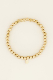 My Jewellery armband | stretch armband stalen kralen goud