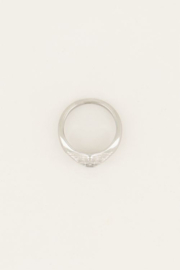 my jewellery ring | MOOD ring met transparante ster zilver.