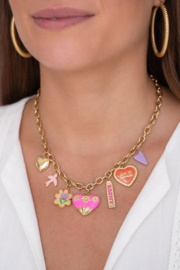 My Jewellery ketting | art ketting met verschillende bedels goud