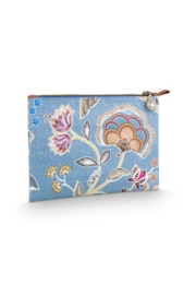 Pip Studio Charly Cosmetic Flat Pouch Medium Matata Blue
