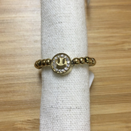 My Jewellery ring | stretch ring goud, smiley.