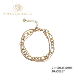 rose en camellia armband 3 dubbele schakel