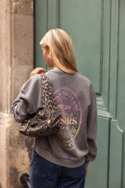 My jewellery Donkergrijze sweater "Rue des rosiers"