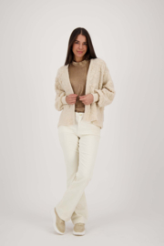 zusss openvallend vest lurex jacquard