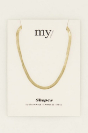 My Jewellery ketting | platte schakelketting goud