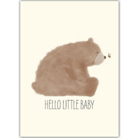 Nobis Design ansichtkaart Hello Little Baby - Beer