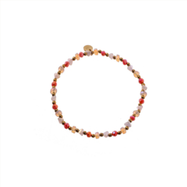 Go Dutch Label armband  - 14k + coral