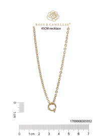 rose en camellia ketting ronde schakel 45cm ronde sluiting