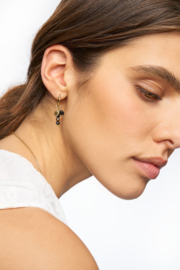 My Jewellery Oorringen met zwarte kralen en zon