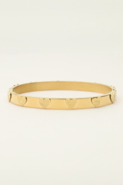 My Jewellery Candy bangle  met hartjes goud