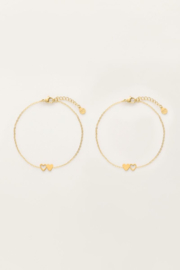my jewellery set 2 armbandjes | 2 goud