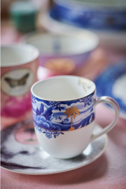 Pip studio heritage mok klein grens | blauw 160ml