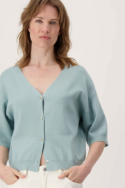 Zusss fijnbrei vestje vergrijsd blauw