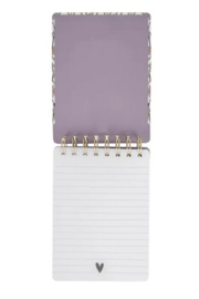 Zusss notitieboekje met ringband | 'pluk de dag' lila/wit.