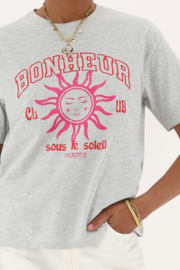 My jewellery Grijs T-shirt "Bonheur"