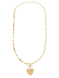 rose en camellia ketting verschillende schakel met hart