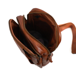 Bear design Crossbody tas 'Stefan' cognac