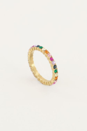 My jewellery ring | goud vintage ring mutikleur.
