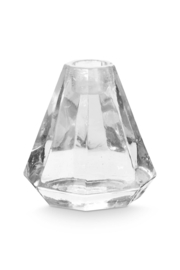 vtwonen diamant kandelaar glas clear